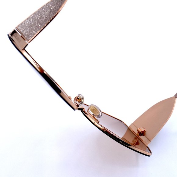 NEW JIMMY CHOO RIVER/S BKU GOLD NUDE AUTHENTIC SUNGLASSES - Picture 12 of 13